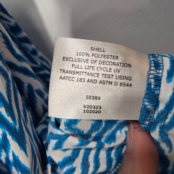 Coolibar Dress Womens Medium Blue Navia UPF 50+ Beach Pool Cover Up - Picture 8 of 10